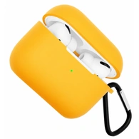 Чехол для Airpods Pro 3 Gurdini прорезиненный soft touch c карабином Оранжевый