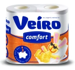 Бумага туалетная LINIA VEIRO Comfort 2 сл., 4 рул., белая✦