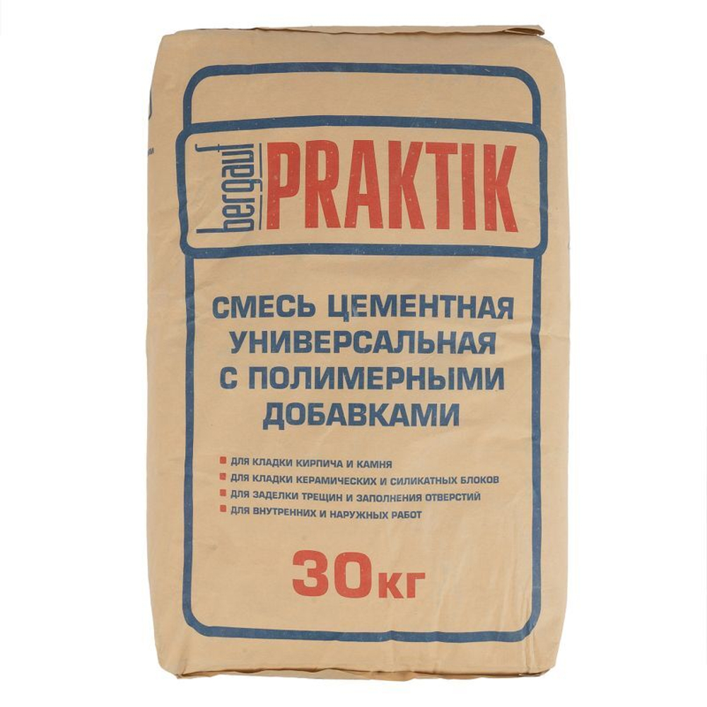 Смесь цементная универсальная Praktik М100 морозостойкая 30 кг