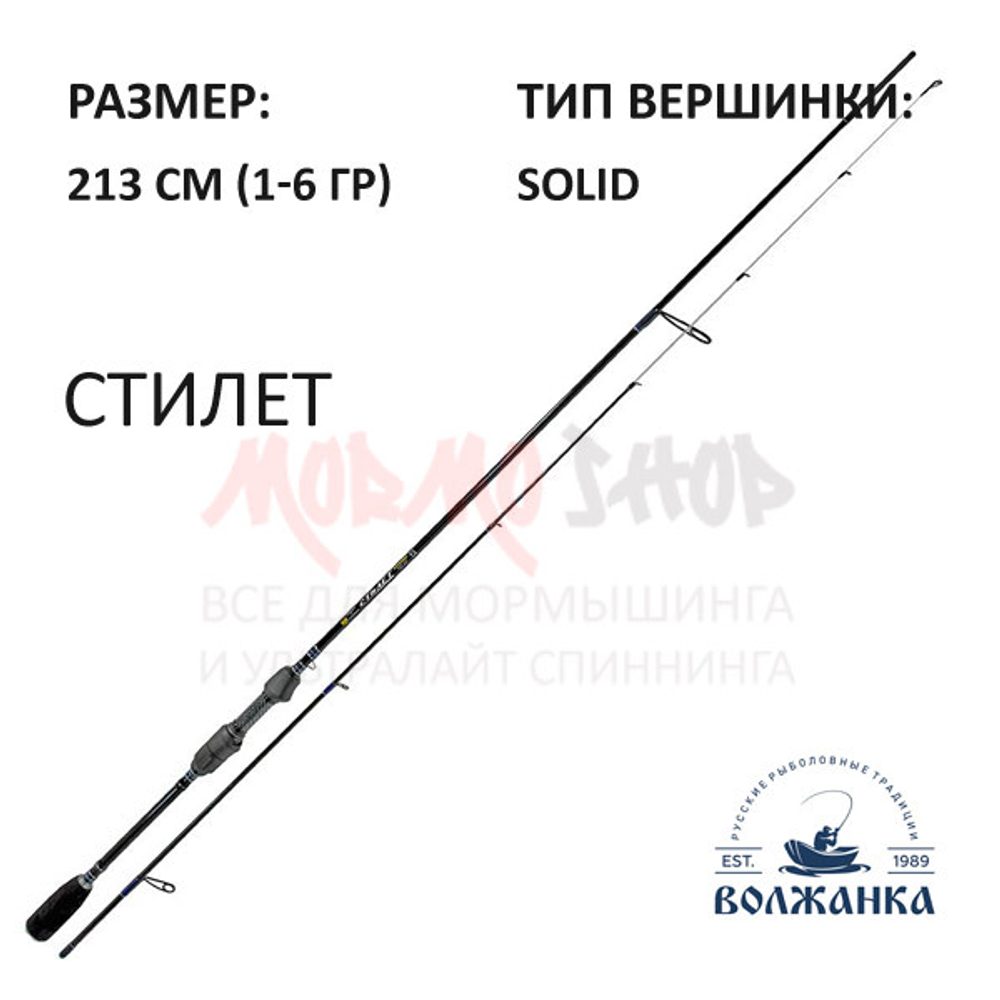 Спиннинг Волжанка Стилет 1-6 гр 213 см