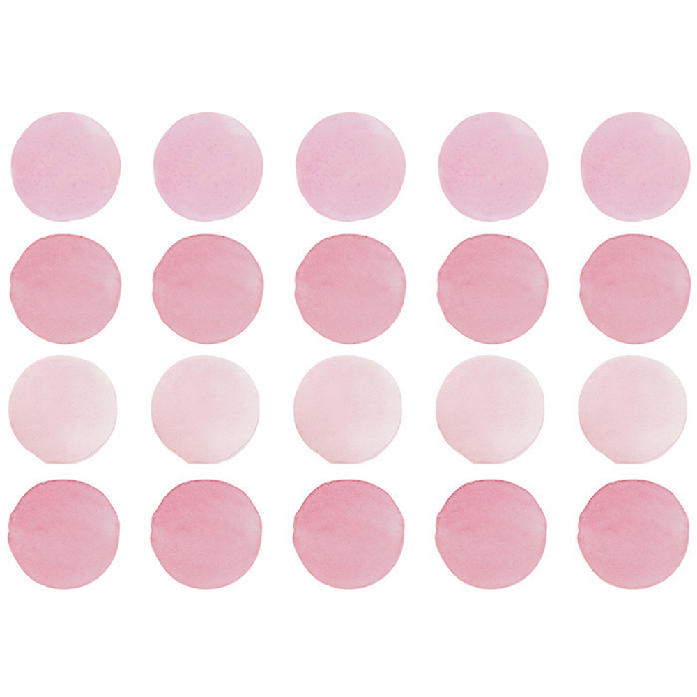 Интерьерная наклейка Watercolor Polka Dots — розовый