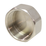 Заглушка латунь никель Ду 15 (1/2") ВР VALFEX VF.590.N.012