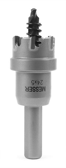 ТСТ коронка MESSER 24X5 с центрирующим сверлом и толкающей пружиной