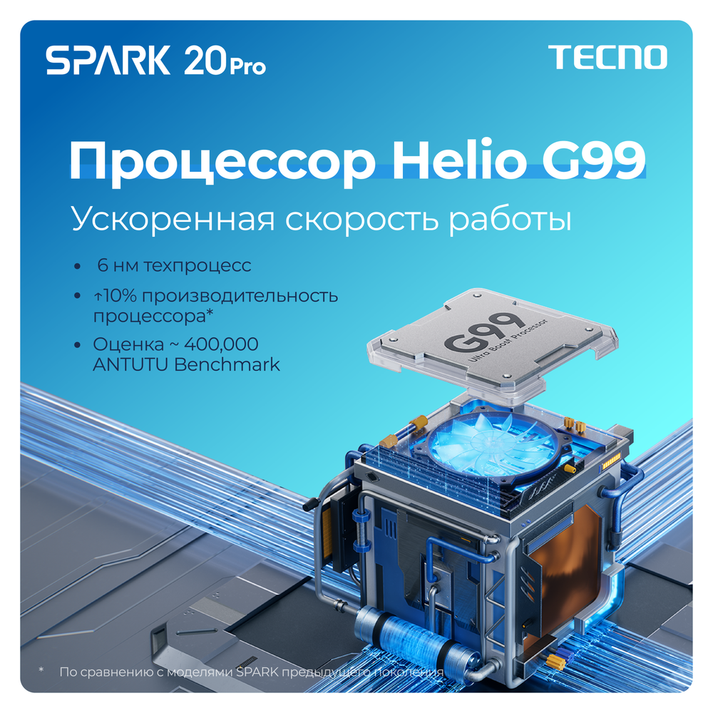 Смартфон TECNO Spark 20 Pro 12/256 ГБ RU, Dual nano SIM, Moonlit Black