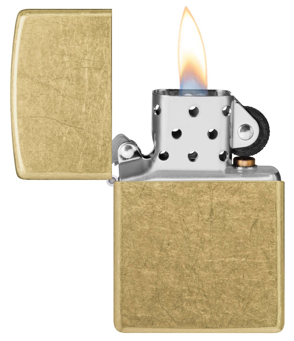 Зажигалка Zippo Classic с покрытием Street Brass золотистая (48267)