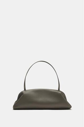 ZARA ПРЯМОУГОЛЬНАЯ СУМКА С ПЛЕЧЕВЫМ РЕМНЕМ, СЕРЫЙ