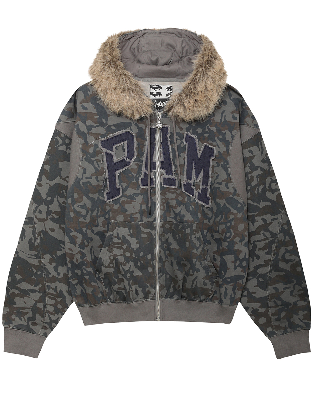 Толстовка С Капюшоном На Молнии Abc Fur Trim Hooded Zip Thru Sweat