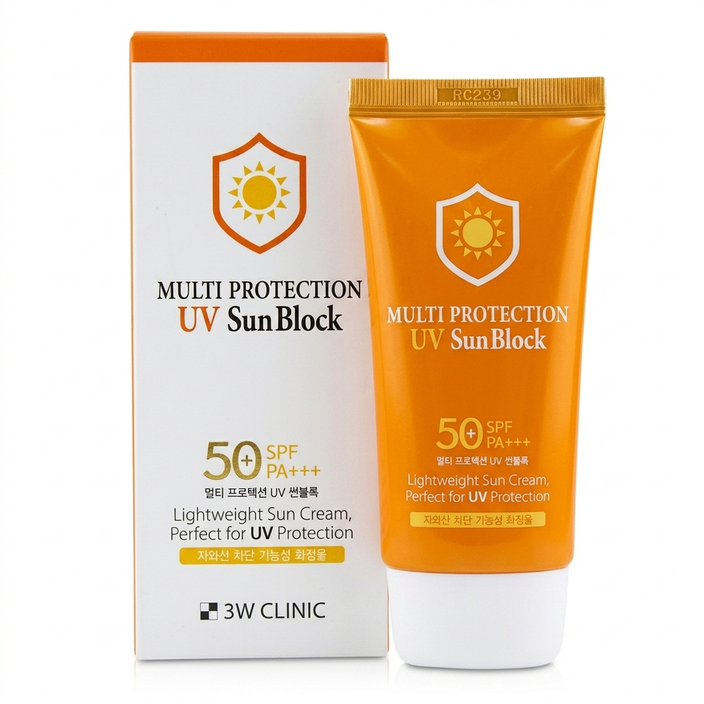 Солнцезащитный крем 3W Clinic Multi Protection UV Sun Block SPF 50+ PA +++, 70 мл