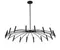 Люстра потолочная светодиодная на штанге NewRgy D2122-DW-18 BLACK, 18×10 Вт, чёрная