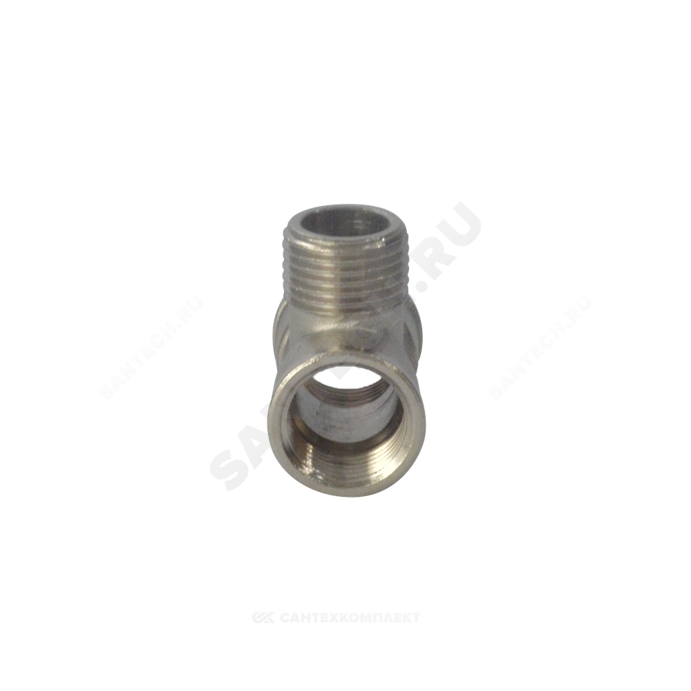 Тройник латунь никель Ду 15 (1/2") ВР/НР/ВР SantechSystems