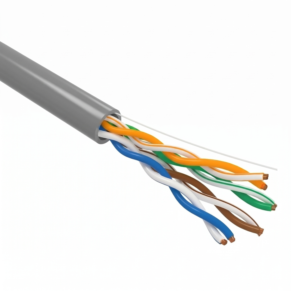 Кабель UTP 4PR 24AWG CCA CAT5e PVC серый Proconnect