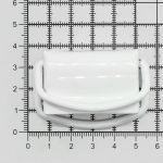 Пряжка ременная металл 38 мм, белый, 6 шт