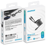Usb Кабель-зарядка Type-C на 2Type-C Momax Mag.Link 100W DC85D 1.5м черный