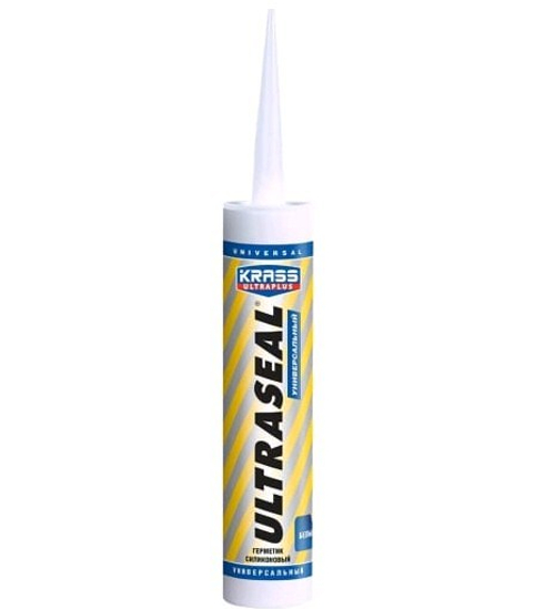 Герметик силикон. KRASS ULTRASEAL универ. белый 260мл   *  новый штрих-код !