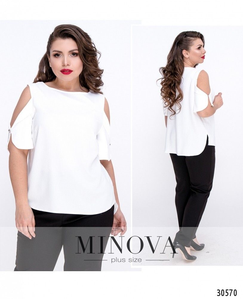 Блуза 4087Б-белый Minova Блуза 4087Б-белый Minova