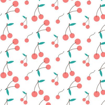 Seamless pattern with red cherries.