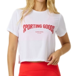 Женская теннисная футболка Björn Borg Cropped - brilliant white