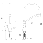 Смеситель для кухонной мойки Lemark Comfort (LM3070C-Orange)