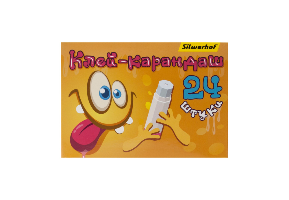 Клей-карандаш 15гр. ПВП Silwerhof Монстрики ( упаковка 24шт. )