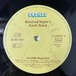 Винтажная виниловая пластинка LP Manfred Mann Earth Band, Glorified Magnified (Германия 1977)