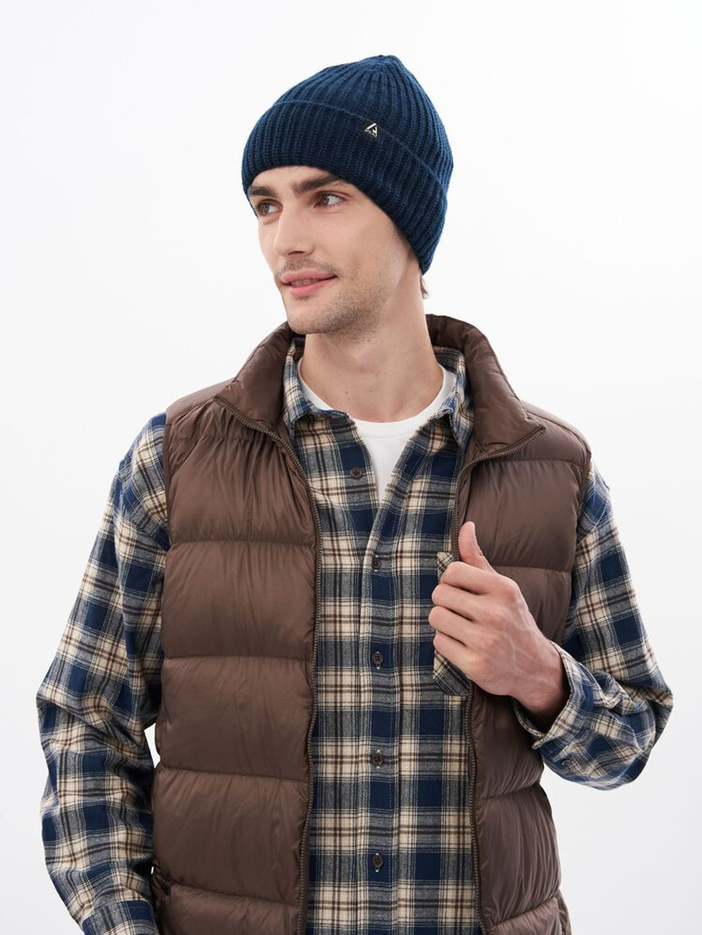 Шапка Apscale Lodge Dark Blue на флисе
