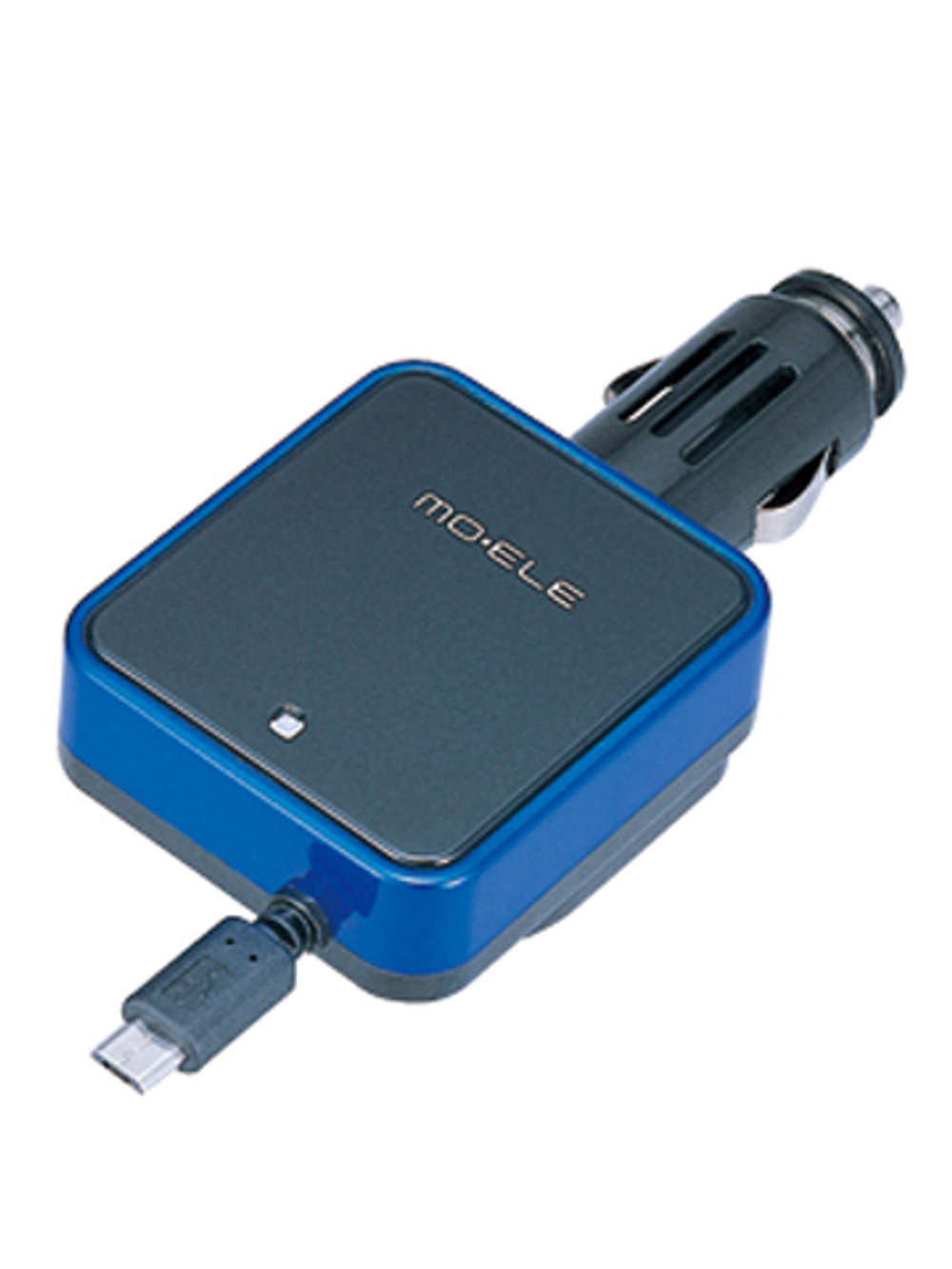 Зарядка для смартфона Micro USB Carmate Smatrphone Charger Micro USB 1.2A, автомобильная, черный-синий ME139