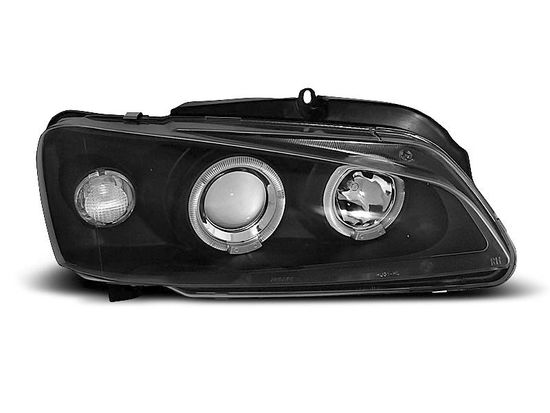 Передние фары ANGEL EYES BLACK для Peugeot 106