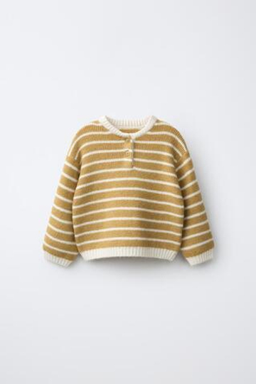 ZARA СВИТЕР В ПОЛОСКУ, ОХРА
