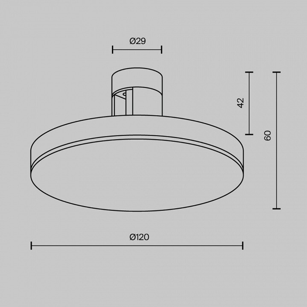 Накладной светильник Maytoni Plato TR152-1-7W3K-B