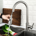 Смеситель для кухни, Frap, выдвиж излив, с картриджем, нерж, F60899-1