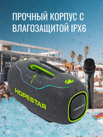 Колонка HOPESTAR A80, 350 Вт, с микрофоном, синяя