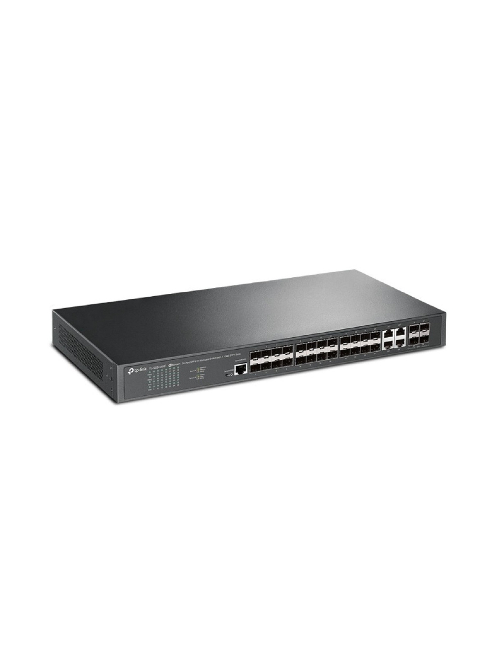 TP-Link SG3428XF Управляемый коммутатор JetStream уровня 2+ с 20 гигабитными портами SFP, 4 портами SFP+ и 4 комбинированными портами SFP/RJ45