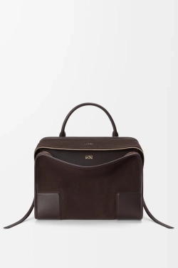 Loewe Большая сумка Amazona 180 из мягкой телячьей кожи, темно-каштановый