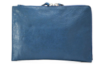 Balenciaga Leather Clutch Women"s Blue