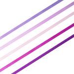 Набор атласных лент 5 цветов по 6.0 мм / 23 метра, фиолетовый микс, 7747705