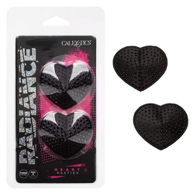 Черные пэстисы в форме сердечек Heart Pasties (Цвет: черный)