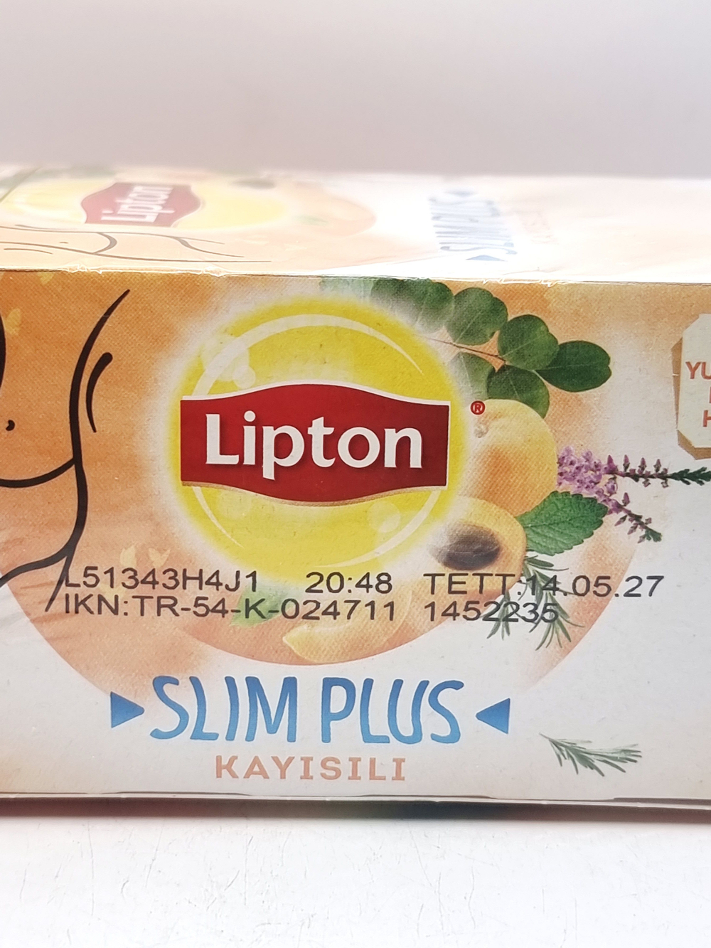 Lipton Slim Plus Чай травяной, фруктовый с вишней и абрикосом, 40 пакетиков, 72 г (Турция)