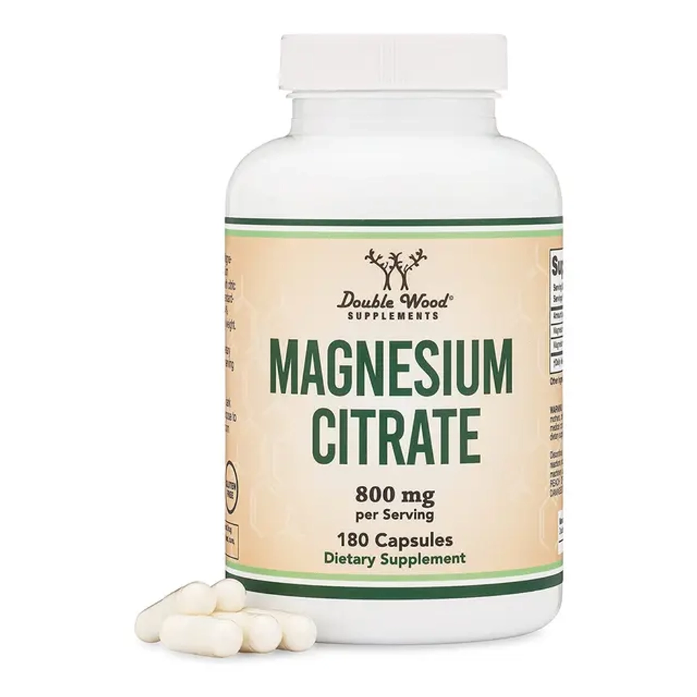 Double Wood, Magnesium Citrate 800 mg, 180 caps ( 1 caps 400 mg) | Цитрат магния 800 мг, 180 капсул ( 1 капсула 400 мг )