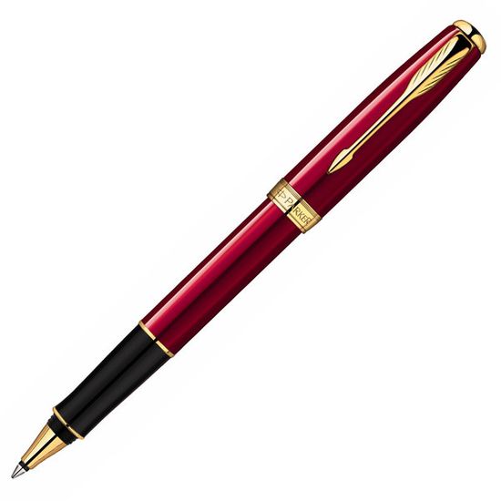 Ручка-роллер Parker Sonnet T539 ESSENTIAL, цвет: LaqRed GT, стержень: Fblack , 1859471
