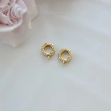 Бейл, держатель для кулона, 9*3 мм, позолота, ЗМ180