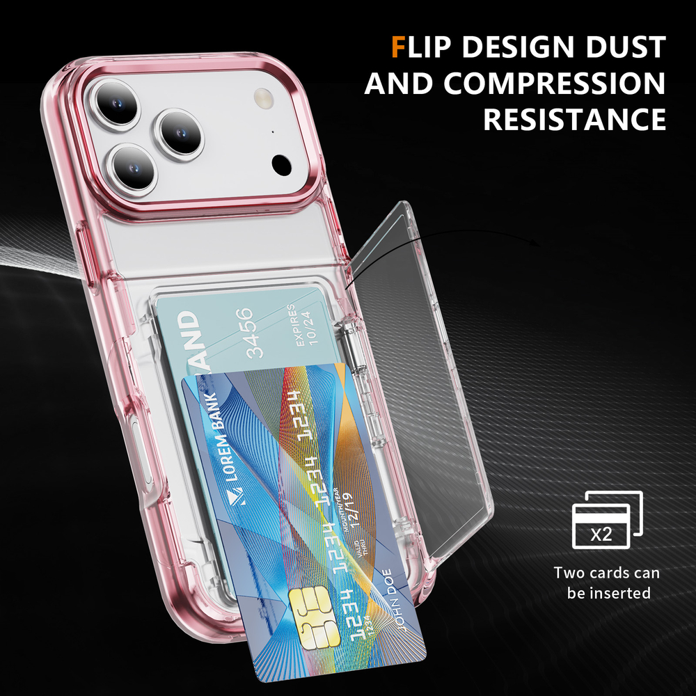 Прозрачный чехол Lumen Case с подставкой 2‑в‑1 и отделением для карт: iPhone 17 Pro