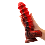 Силиконовый вибратор 27см ToyFa Black&Red Monster Tops 901021
