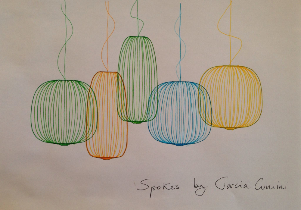 Подвесной дизайнерский светильник  Spokes 1 от Foscarini (белый)
