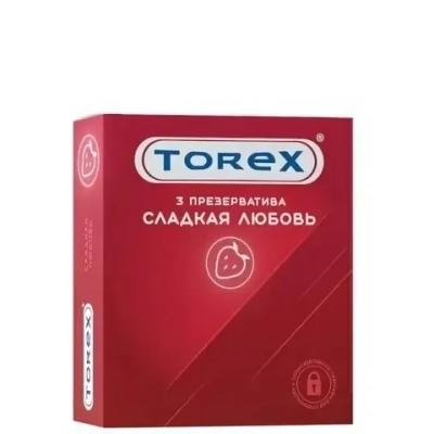 Презервативы TOREX латексные Сладкая любовь (3 шт/уп)