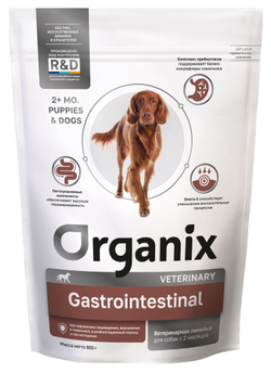 ORGANIX Gastrointestinal Корм для собак при нарушениях пищеварения, в реабилитационный период и при истощении