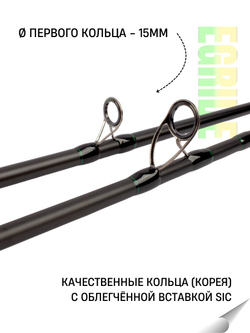Удилище фидерное "EGRIDE FEEDER" FISH CRYSTAL , тест до 65 г, 3,30 м, 2+3 tips