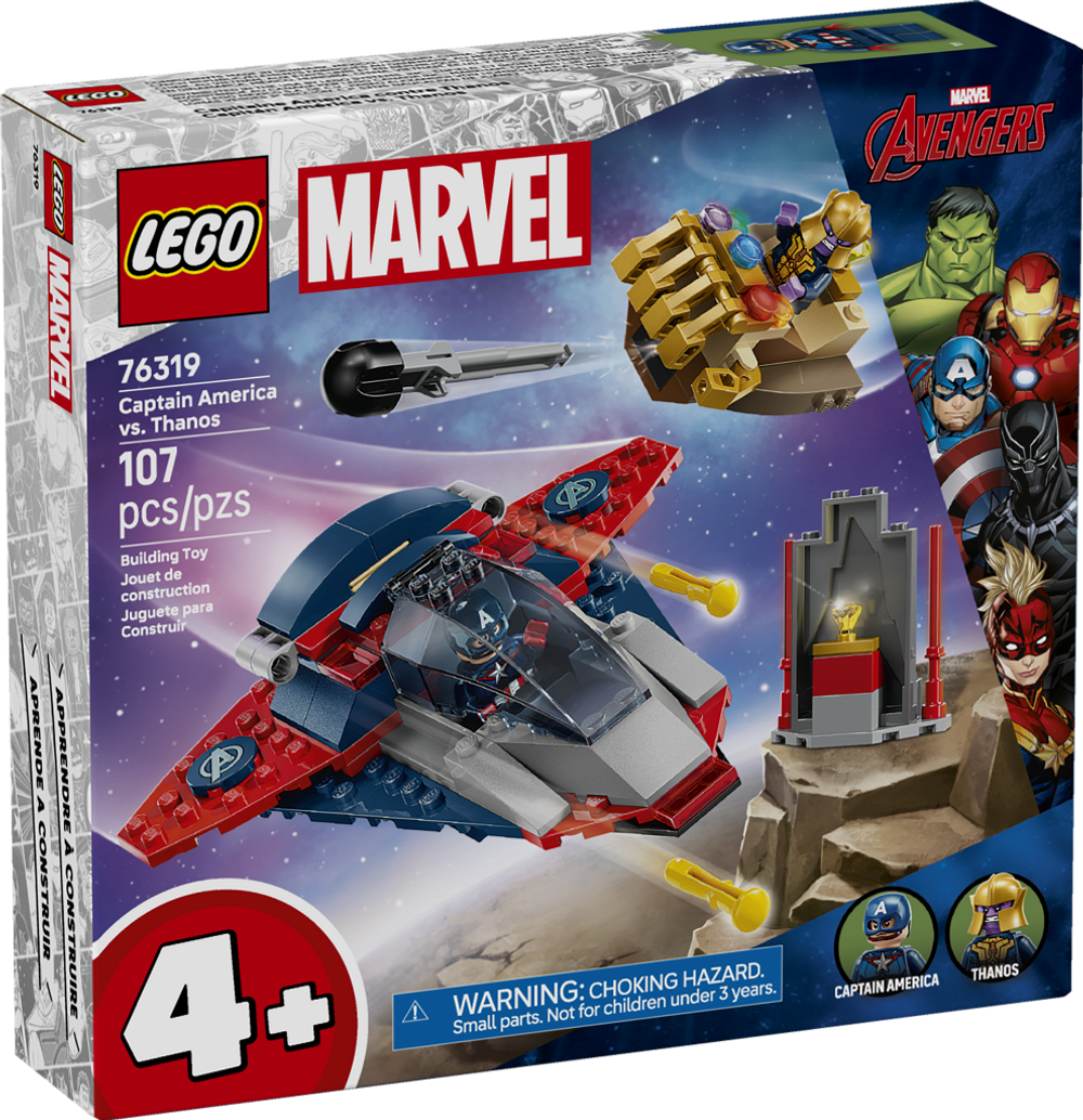 Конструктор Лего Марвел Капитан Америка против Таноса | LEGO Marvel Captain America Thanos 76319, 107 деталей (4+)