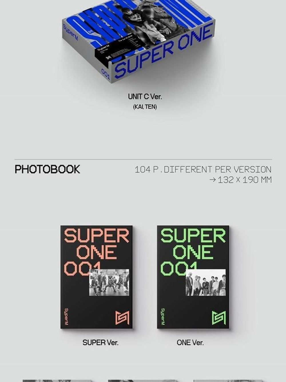 Альбом SupreM - Super One 1st Album KOREA RELEASE 5 Version SET