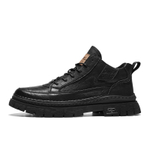 G.N.SHIJIA Work Boots Men"s Mid top Black/Brown