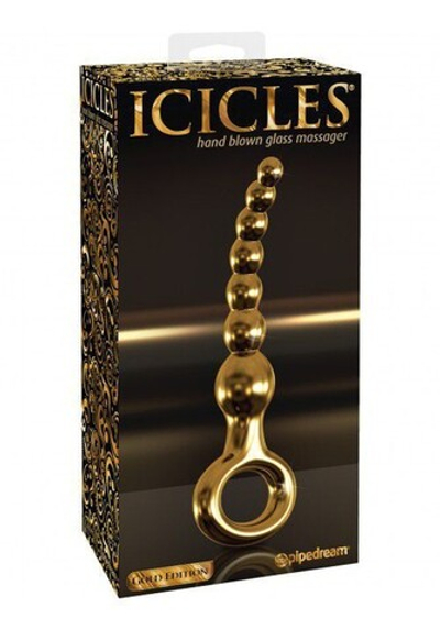 Анальный фаллоимитатор елочка Icicles Gold Edition G-Spot и P-Spot G09 золотой (Цвет: золотой)